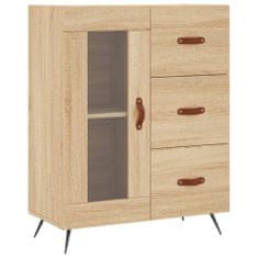 Greatstore Skříň highboard dub sonoma 69,5 x 34 x 180 cm kompozitní dřevo