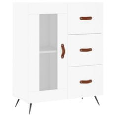 Greatstore Skříň highboard bílá 69,5 x 34 x 180 cm kompozitní dřevo