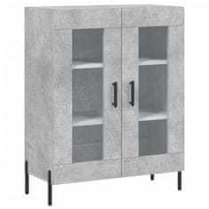 Greatstore Skříň highboard betonově šedá 69,5x34x180 cm kompozitní dřevo