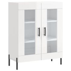 Greatstore Příborník bílý s vysokým leskem 69,5x34x90 cm kompozitní dřevo