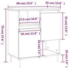 Vidaxl Příborník betonově šedý 60 x 35 x 70 cm kompozitní dřevo