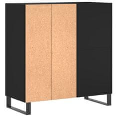 Greatstore Skříňka na LP desky černá 84,5 x 38 x 89 cm kompozitní dřevo