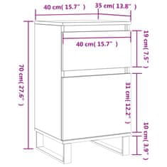 Vidaxl Příborník hnědý dub 40 x 35 x 70 cm kompozitní dřevo