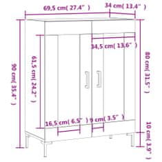 Vidaxl Příborník kouřový dub 69,5 x 34 x 90 cm kompozitní dřevo