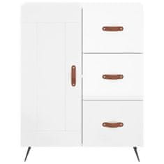 Vidaxl Skříň highboard lesklá bílá 69,5 x 34 x 180 cm kompozitní dřevo