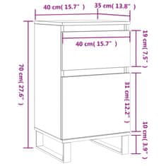 Vidaxl Příborník kouřový dub 40 x 35 x 70 cm kompozitní dřevo