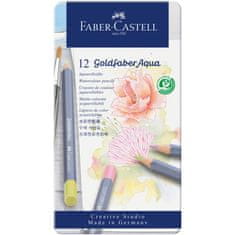 Faber-Castell Pastelky Goldfaber Aqua PASTELOVÉ set 12 barevné - plech