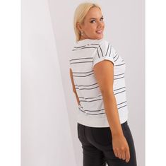 RELEVANCE Dámská halenka pruhovaná plus size ALEBRTA ecru-černá RV-BZ-8702.02P_399835 Univerzální