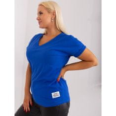 RELEVANCE Dámská halenka basic z bavlny plus size BELLA kobaltová RV-BZ-8970.08P_399471 Univerzální