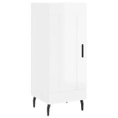 Vidaxl Skříň highboard bílá s vysokým leskem 34,5x34x180 cm kompozit