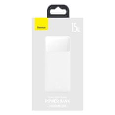 Greatstore Powerbanka 10000mAh 2xUSB USB-C microUSB 15W bílá