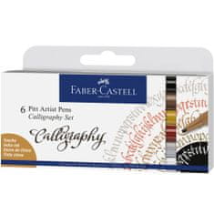 Faber-Castell PITT kaligrafické fixy 6 barev set