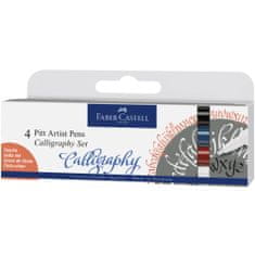 Faber-Castell PITT kaligrafické fixy 4 barvy set