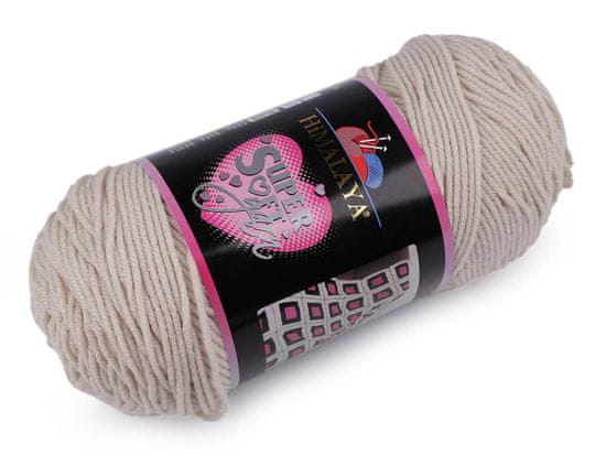 Kraftika 1ks (80821) béžová světlá pletací příze super soft yarn 200