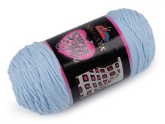 Kraftika 1ks (80823) modrá světlá pletací příze super soft yarn 200