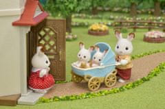 Sylvanian Families Dvojčata Chocolate králíků s kočárkem