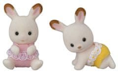 Sylvanian Families Dvojčata Chocolate králíků s kočárkem