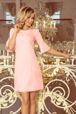 Numoco Dámské květované šaty Neva pastelová růžová XL