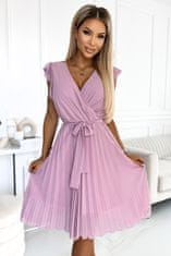 Numoco Dámské květované šaty Polina špinavě růžová XL