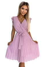 Numoco Dámské květované šaty Polina špinavě růžová XL