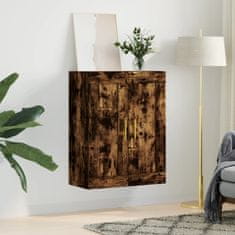 Greatstore Nástěnná skříňka kouřový dub 69,5 x 34 x 90 cm kompozitní dřevo