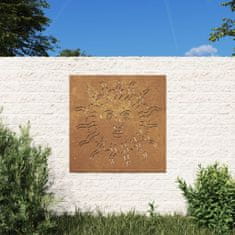 shumee vidaXL zahradní nástěnná dekorace 55x55 cm Corten Steel Sun