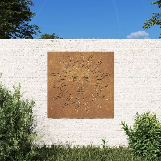 Vidaxl vidaXL zahradní nástěnná dekorace 55x55 cm Corten Steel Sun