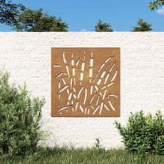 shumee vidaXL zahradní nástěnná dekorace 55x55 cm Corten Steel Grass