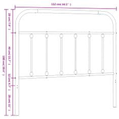 Vidaxl Kovové čelo postele černé 107 cm