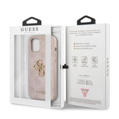 Guess  PU 4G Metal Logo Zadní Kryt pro iPhone 12 Pro Max Pink