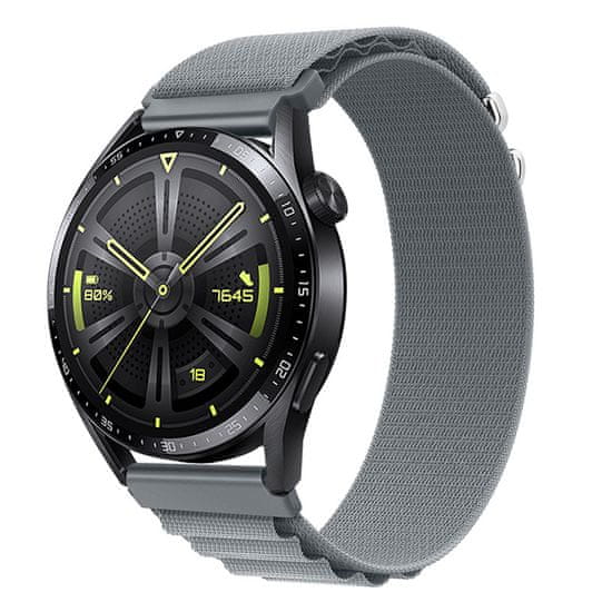 BStrap Nylon Loop řemínek na Samsung Galaxy Watch 3 41mm, gray