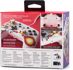 Power A Enhanced Wired Controller, Fireball Mario (SWITCH) (1526549-01)