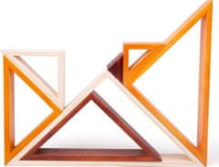 Bigjigs Toys Dřevěné skládací motorické trojúhelníky TRIANGLE I