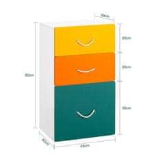 SoBuy SoBuy KMB72-W Dětský truhlík na hračky s víkem Úložný box Dětská skříňka na hračky 45x80x40cm