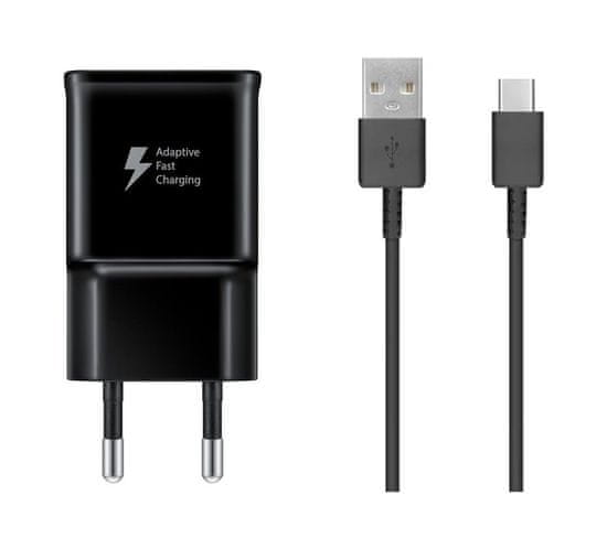 Samsung EP-TA200EBE Originální cestovní nabíječka + kabel USB-C Black