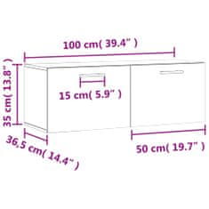 Vidaxl Nástěnná skříňka betonově šedá 100x36,5x35 cm kompozitní dřevo