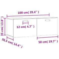 Vidaxl Nástěnná skříňka betonově šedá 100x36,5x35 cm kompozitní dřevo