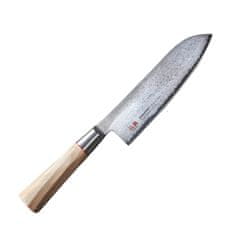 Suncraft Kuchyňský nůž Suncraft SENZO TWISTED OCTAGON Santoku 167 mm [TO-04]