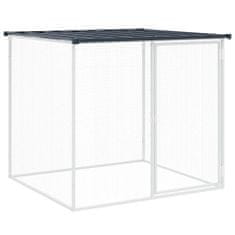 Greatstore Klec pro kuřata se střechou antracitová 103 x 98 x 90 cm ocel