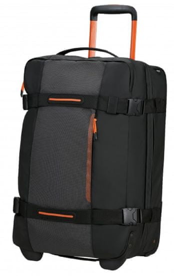 American Tourister Příruční taška s kolečky Urban Track Duffle 55cm Black/Orange