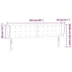 Vidaxl Čelo postele typu ušák černé 203x23x78/88 cm samet