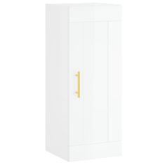 Vidaxl Skříň highboard bílá s vysokým leskem 34,5x34x180 cm kompozit