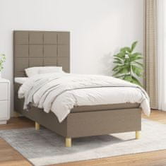 shumee Box spring postel s matrací taupe 90x190 cm textil