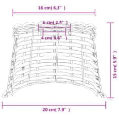 Vidaxl Stínidlo na lustr bílé Ø 20 x 15 cm proutěné