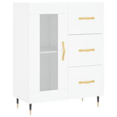 Greatstore Skříň highboard bílá 69,5 x 34 x 180 cm kompozitní dřevo