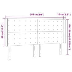 Vidaxl Čelo postele typu ušák černé 203x16x118/128 cm samet