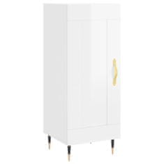 Vidaxl Skříň highboard bílá s vysokým leskem 34,5x34x180 cm kompozit