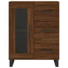 Vidaxl Skříň highboard hnědý dub 69,5 x 34 x 180 cm kompozitní dřevo