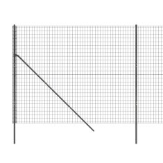 Greatstore Drátěný plot antracitový 1,6 x 25 m pozinkovaná ocel