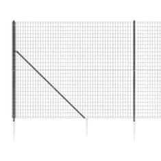 Greatstore Drátěný plot s kotevními hroty antracitový 1,4 x 10 m